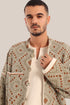 Printed quilted cotton short jacket